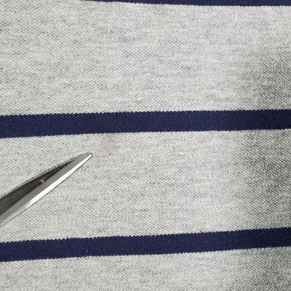 Polo Ralph Lauren Shirt Mens XL Gray Striped Golf Performance High Low Slit - Picture 2 of 9